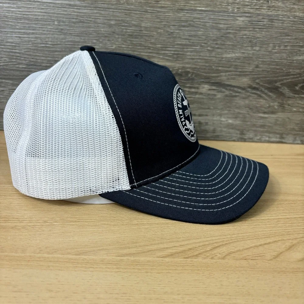 Palm Beach‎ Hat Cap Snap Back Blue Florida Beach Fishing Anchor Richardson